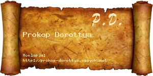 Prokop Dorottya névjegykártya